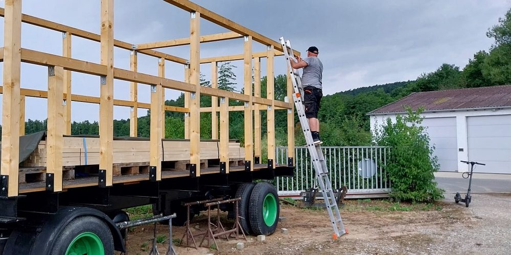 Holzgestell wurde imprägniert