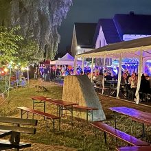 Tänzerinnen treten am Weiherfest auf