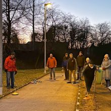 Gemeinsames Schieben mit dem Schützenverein
